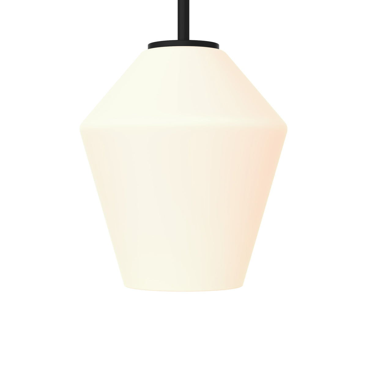 Eva 8" Opal Diamond Pendant, Matte Black