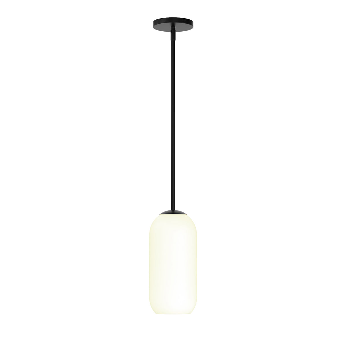 Liv 11" Opal Capsule Pendant, Matte Black