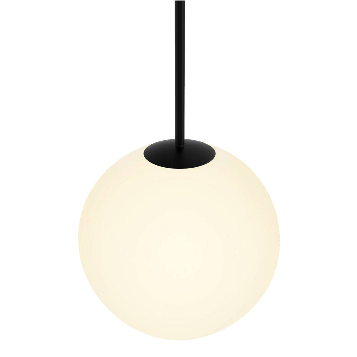 Aria 10" Opal Globe Pendant , Matte Black