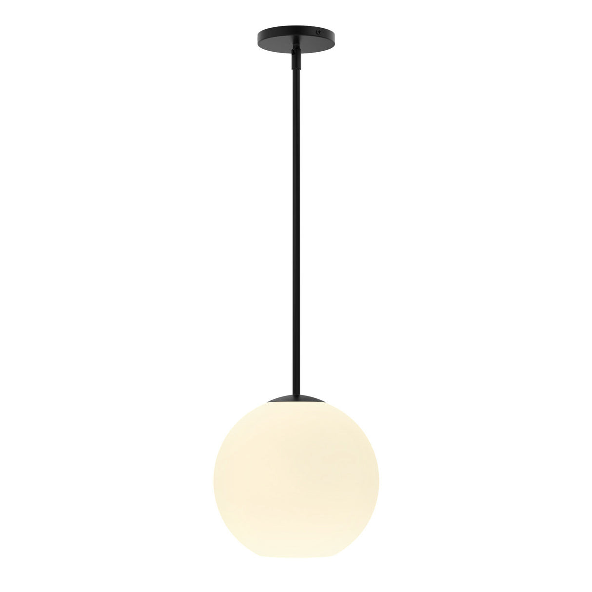 Aria 10" Opal Globe Pendant , Matte Black