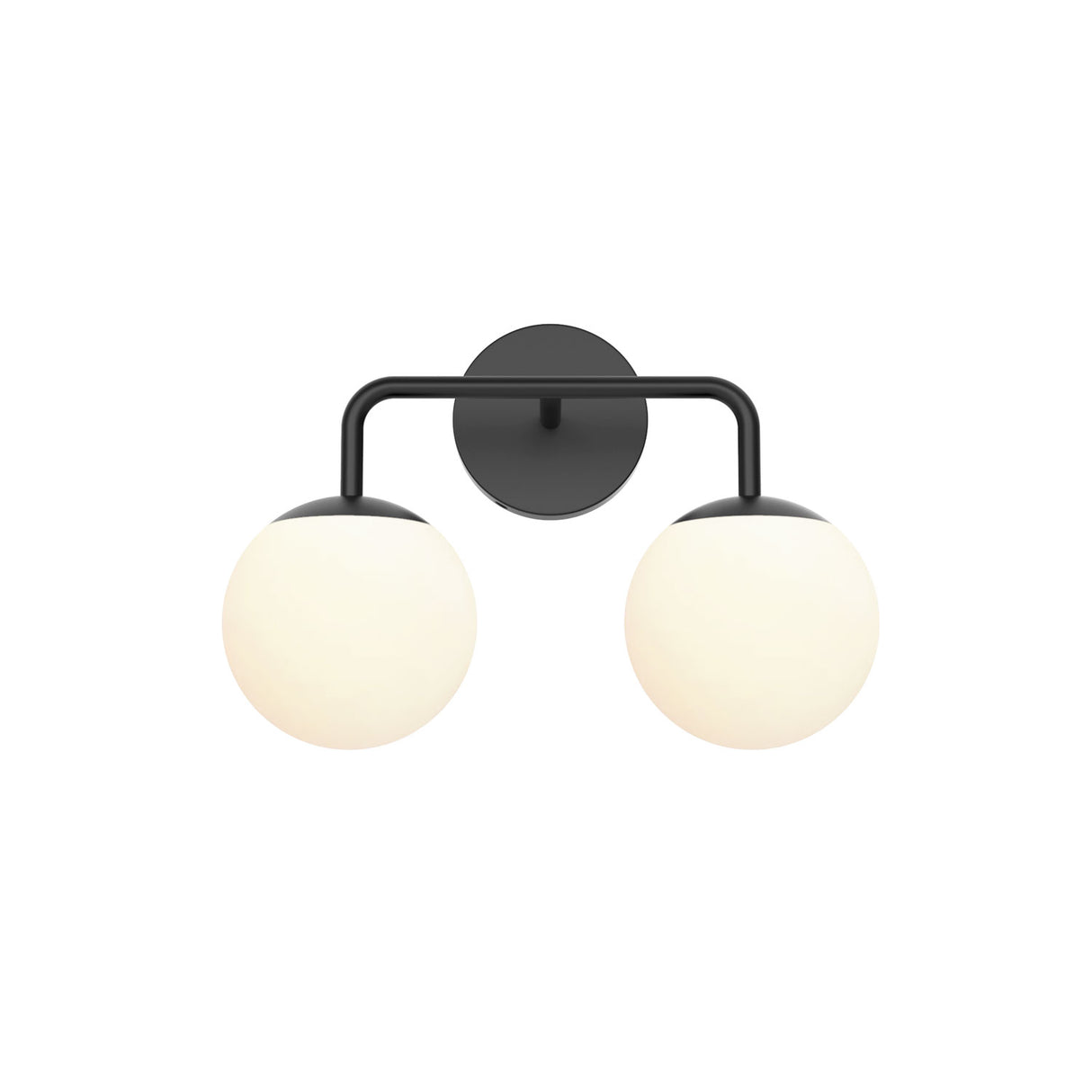 Castell 2 Globe Vanity Light, Matte Black