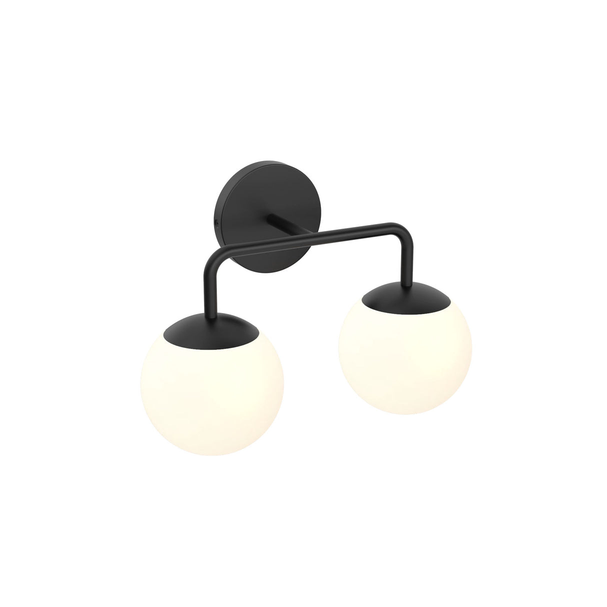 Castell 2 Globe Vanity Light, Matte Black