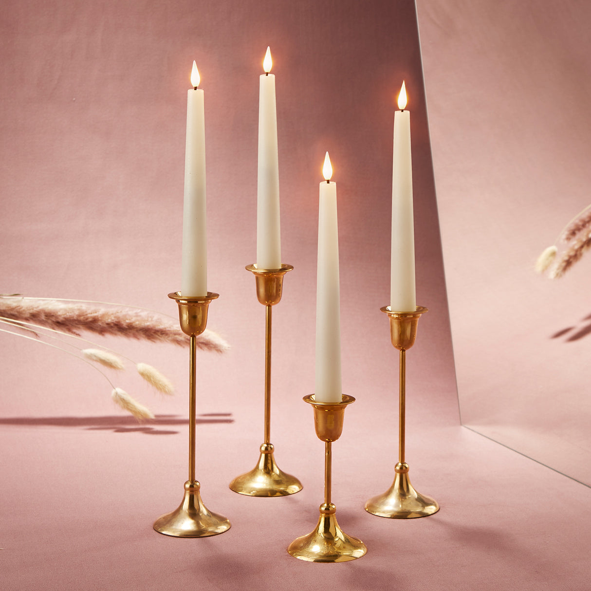 Infinity Wick Ivory 9" Taper Candles, Set of 4