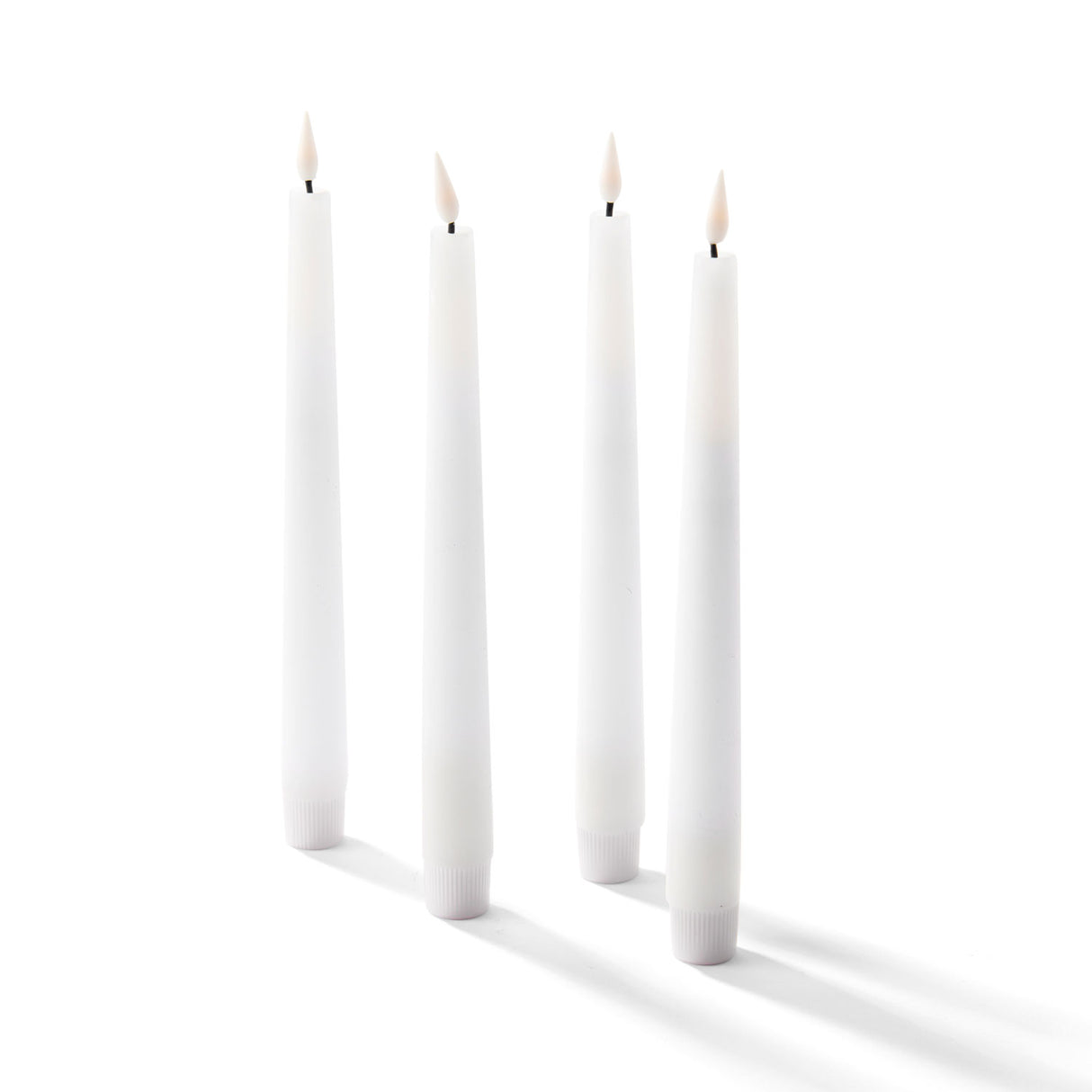 Infinity Wick White 9" Taper Candles, Set of 4
