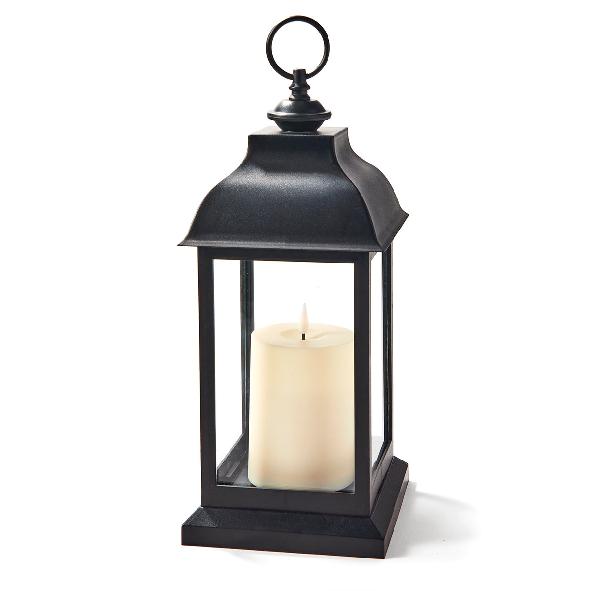 Hazel Lantern with Flameless Candle