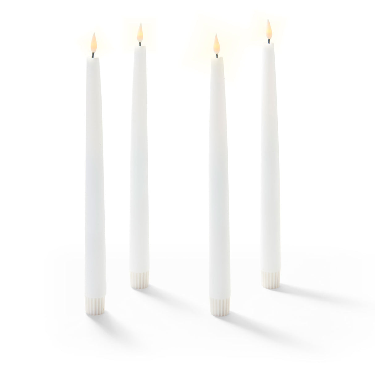 Infinity Wick White 11" Taper Candles, Set of 4