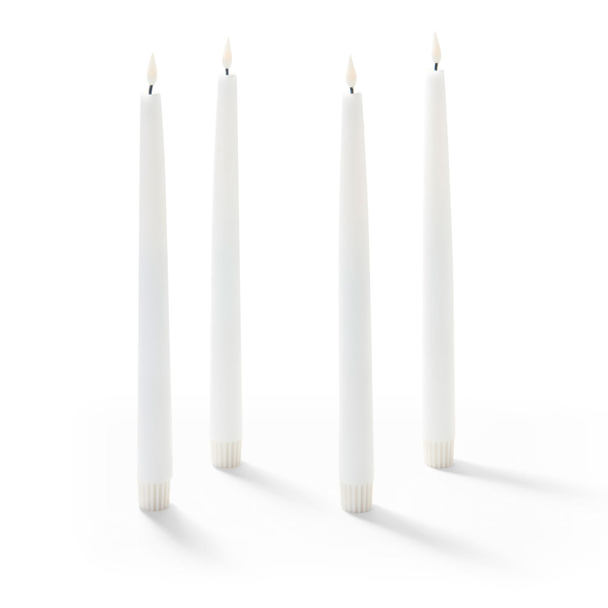 Infinity Wick White 11" Taper Candles, Set of 4