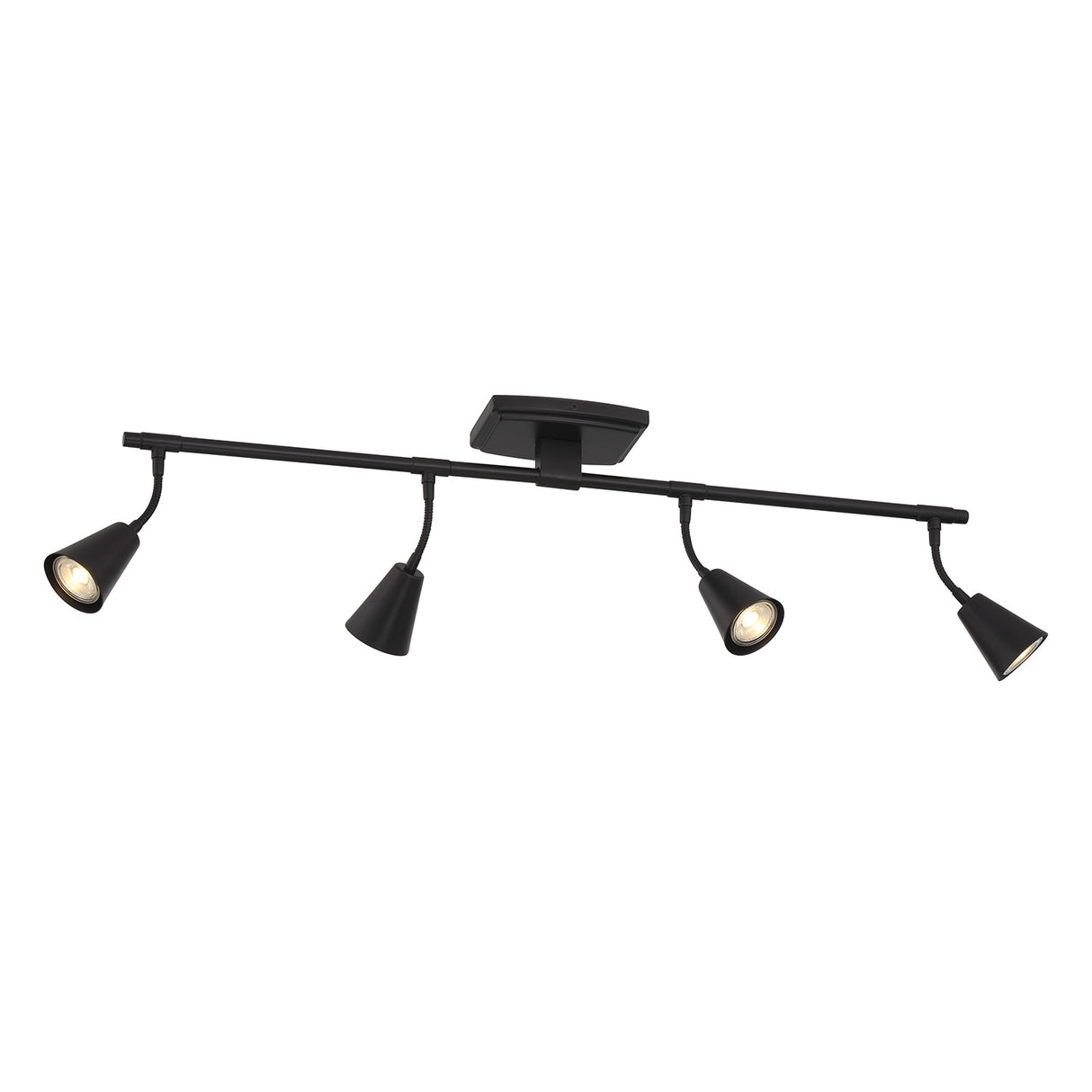 Hudson 32" 4-Light Fixed Track Light, Matte Black