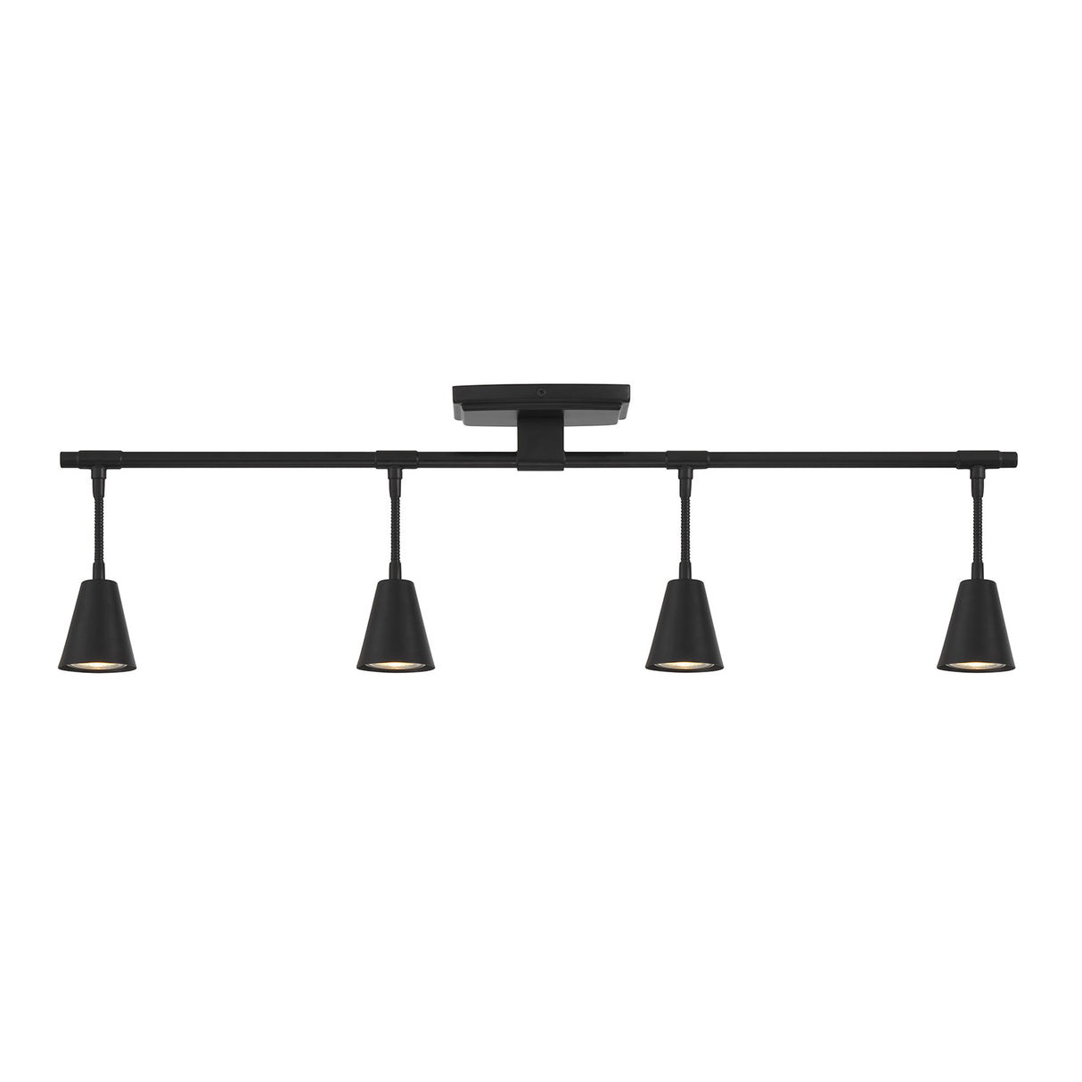 Hudson 32" 4-Light Fixed Track Light, Matte Black