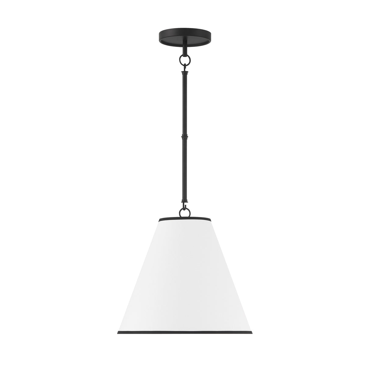 Luca Small 13" Conical Pendant, Matte Black