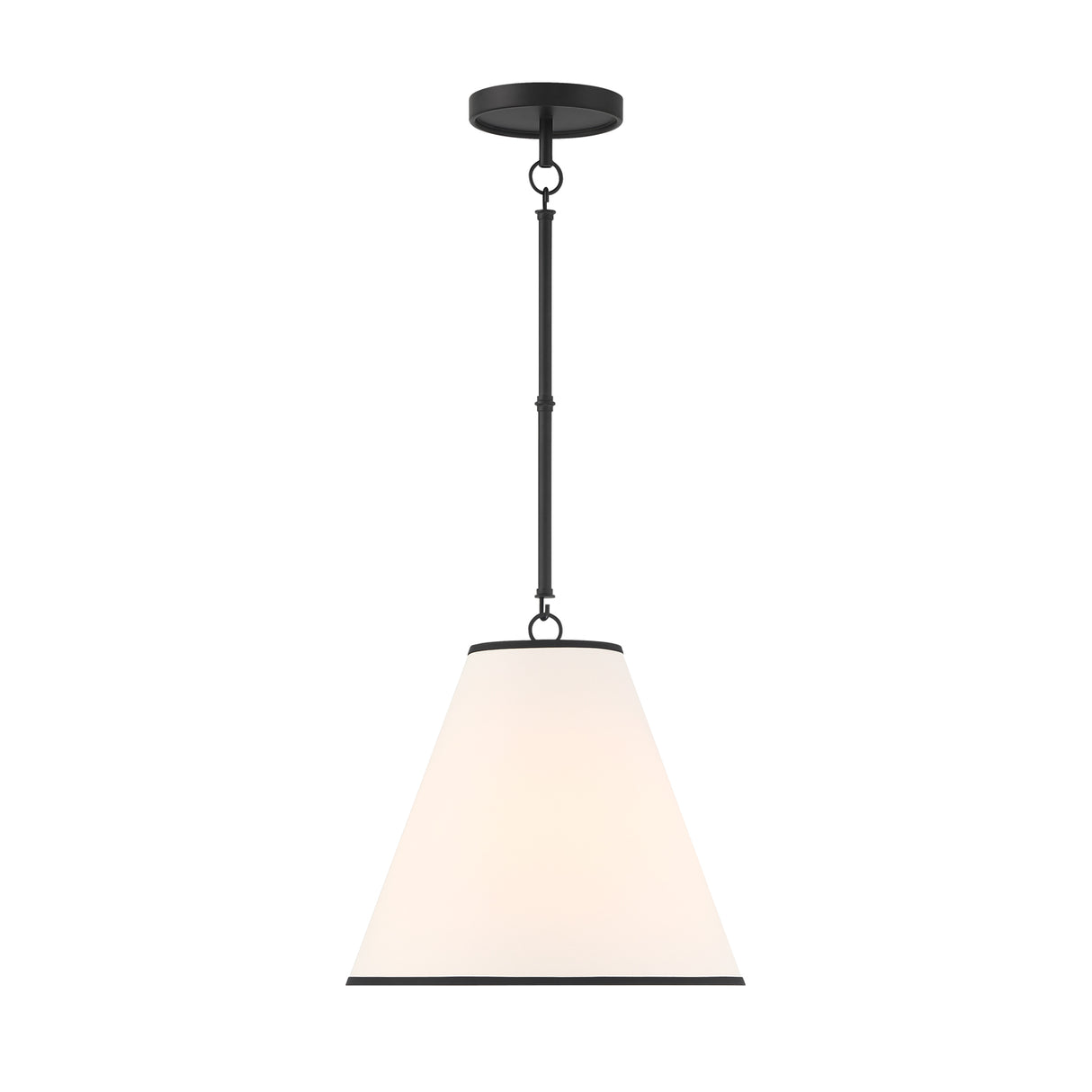 Luca Small 13" Conical Pendant, Matte Black