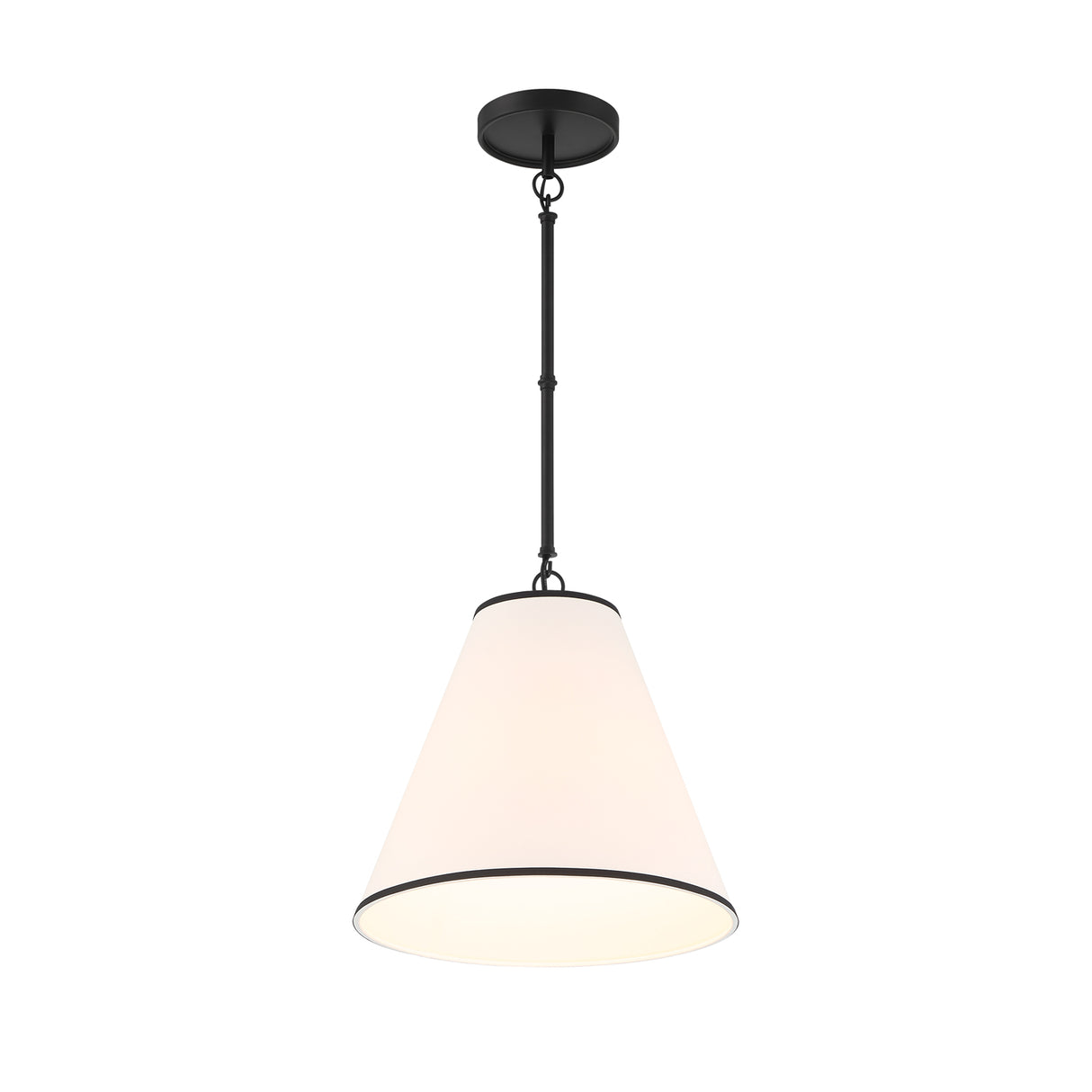 Luca Small 13" Conical Pendant, Matte Black