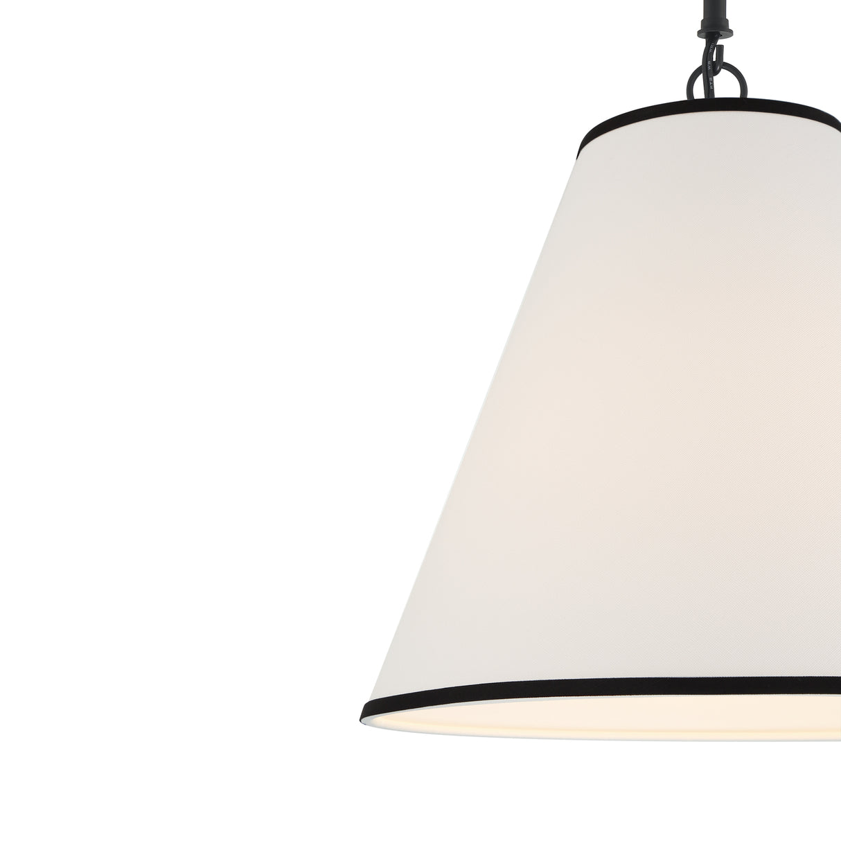 Luca Small 13" Conical Pendant, Matte Black