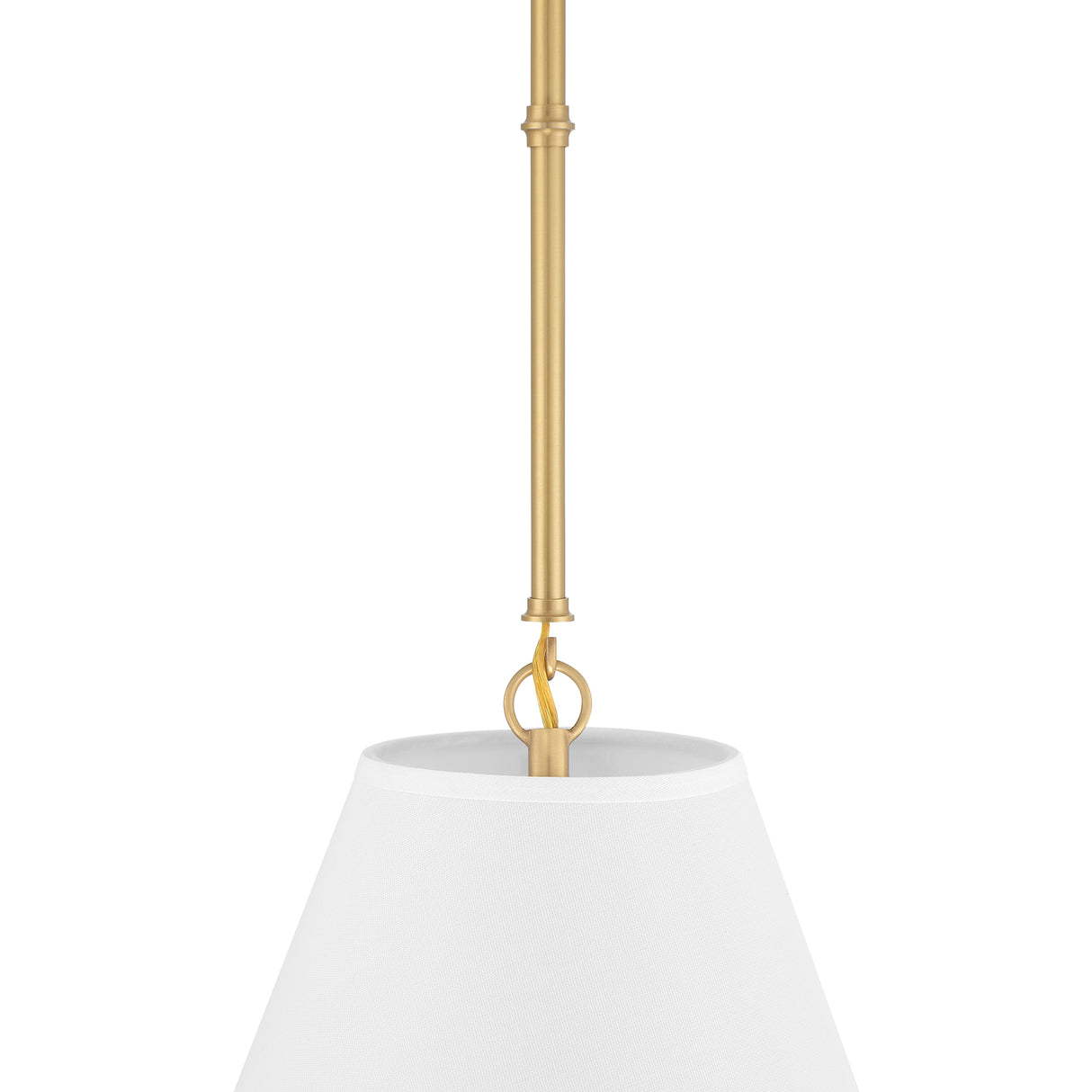 Luca Small 13" Conical Pendant, Satin Brass