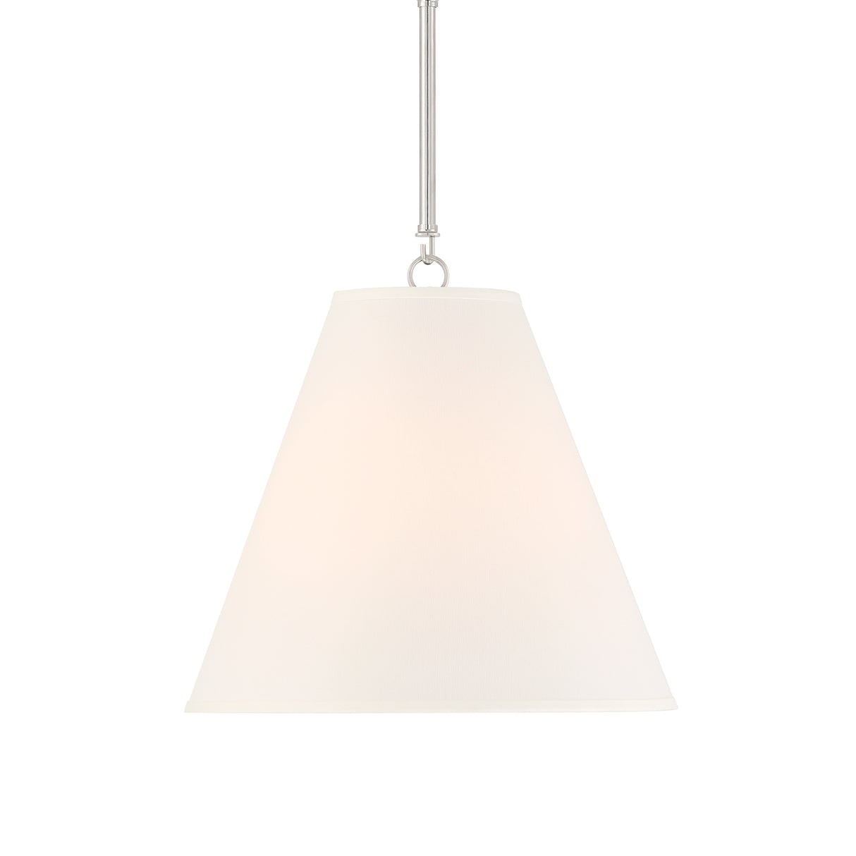 Luca Small 13" Conical Pendant, Polished Nickel