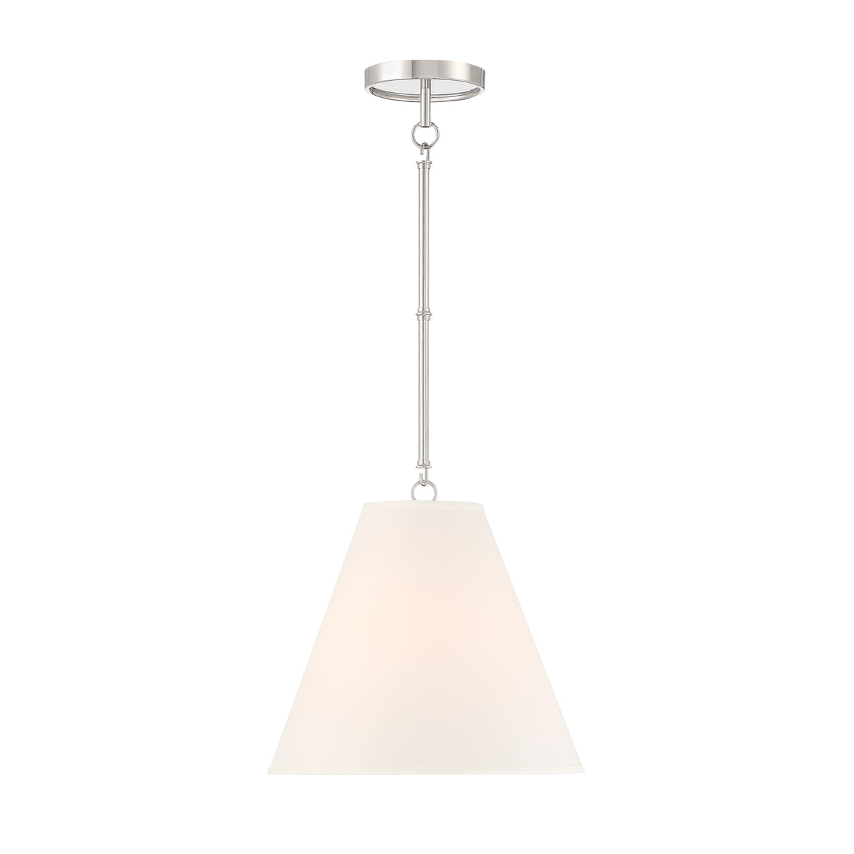 Luca Small 13" Conical Pendant, Polished Nickel
