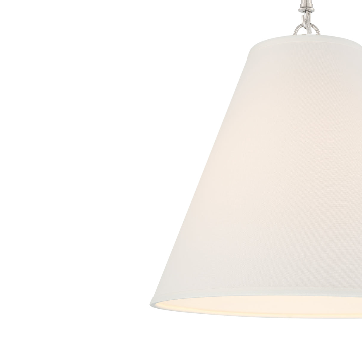 Luca Small 13" Conical Pendant, Polished Nickel