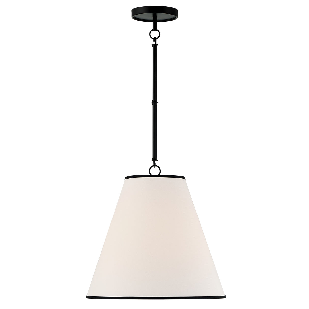 Luca Medium 15" Conical Pendant, Matte Black