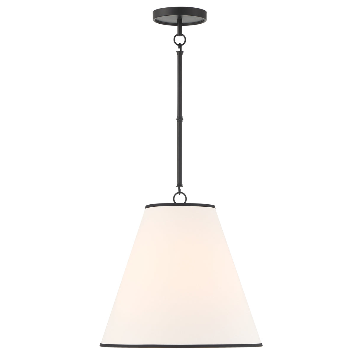 Luca Medium 15" Conical Pendant, Matte Black