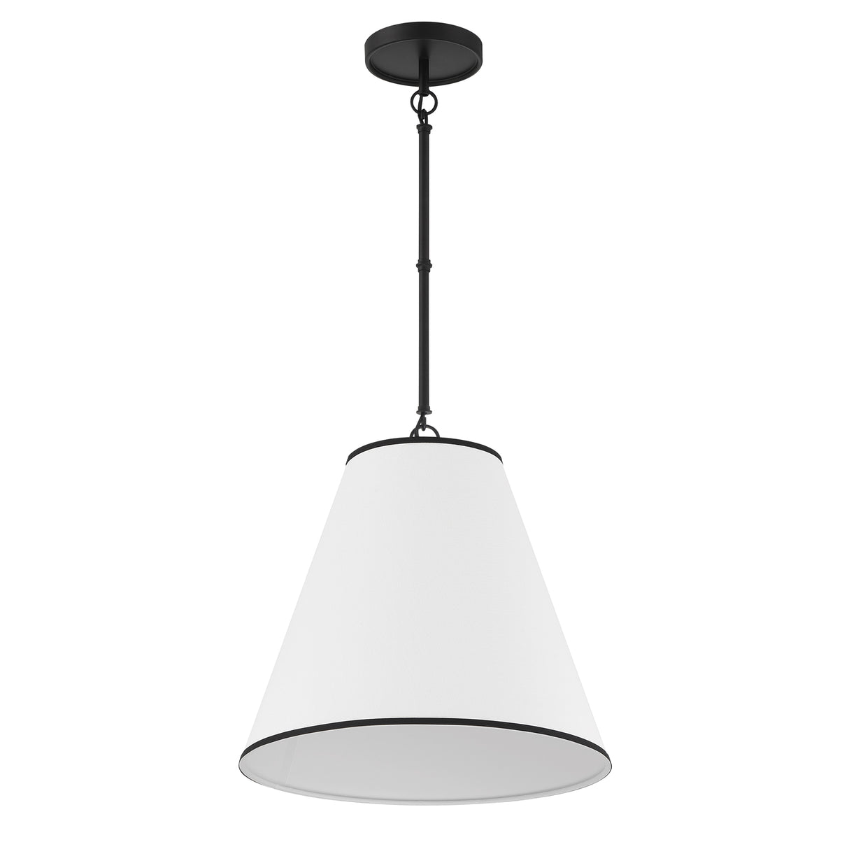 Luca Medium 15" Conical Pendant, Matte Black