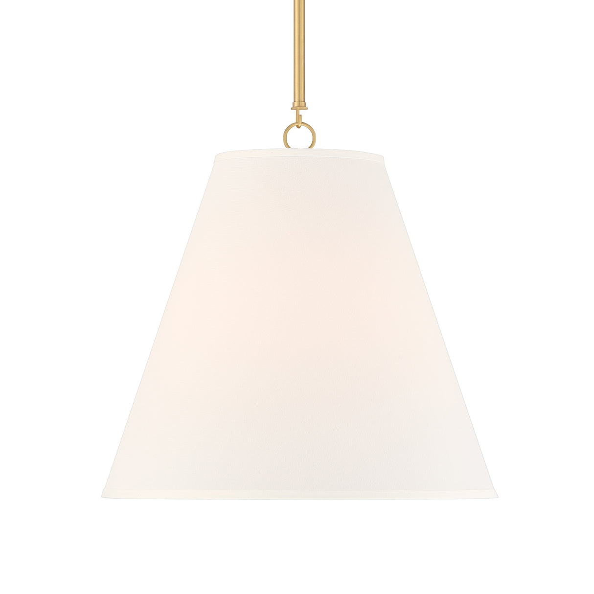 Luca Medium 15" Conical Pendant, Satin Brass