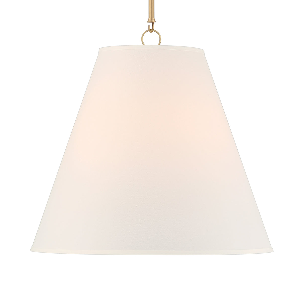 Luca Large 18" Conical Pendant, Satin Brass