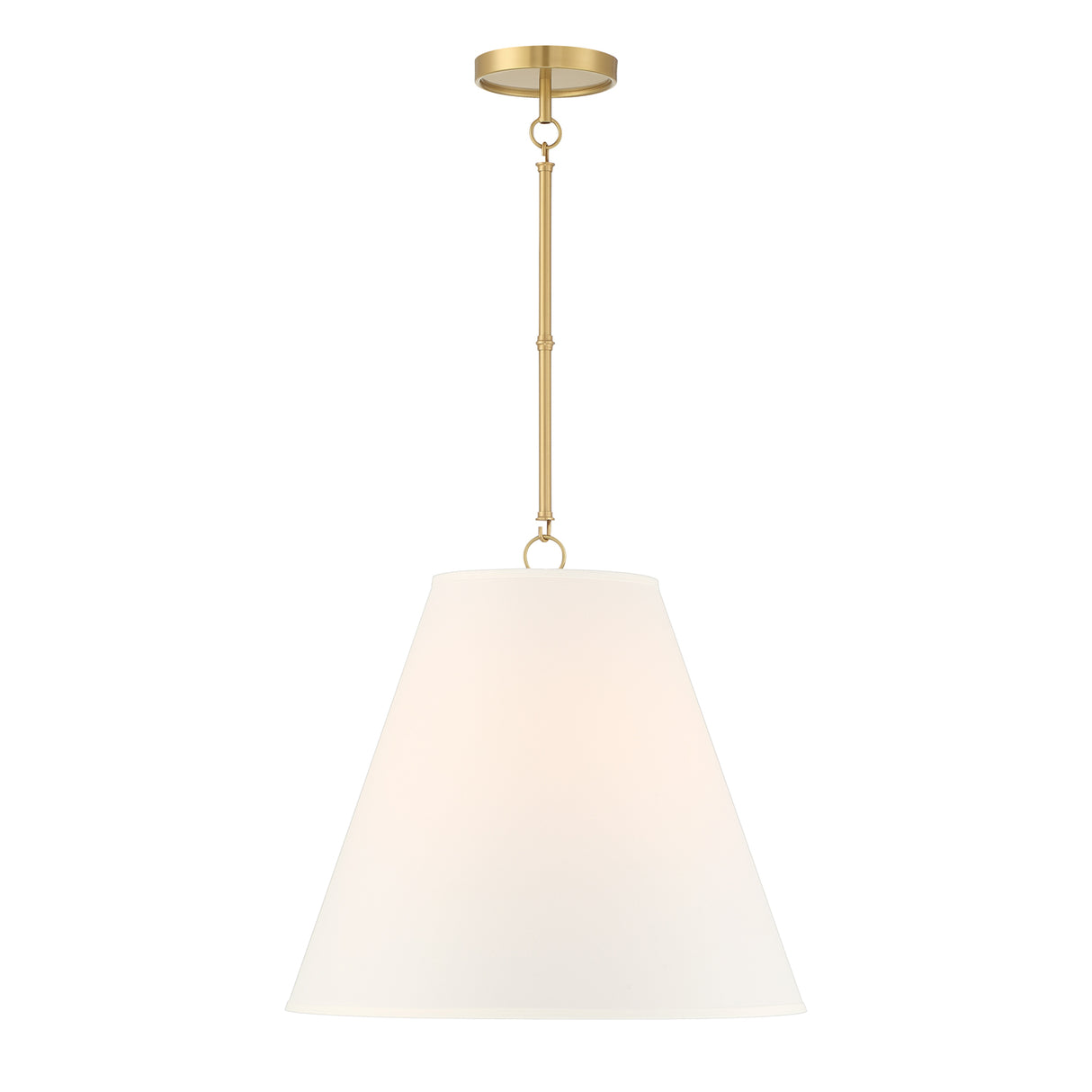 Luca Large 18" Conical Pendant, Satin Brass