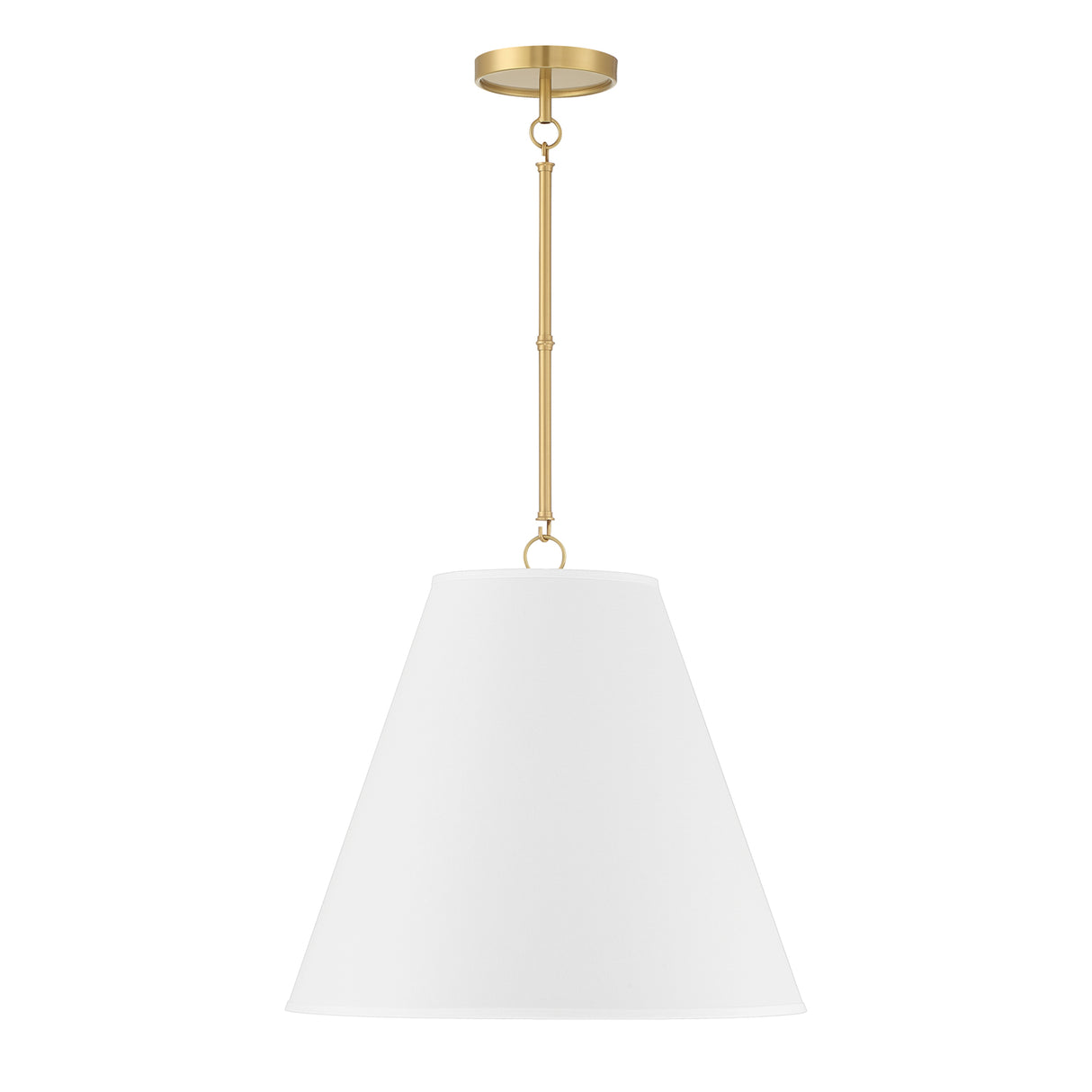 Luca Large 18" Conical Pendant, Satin Brass
