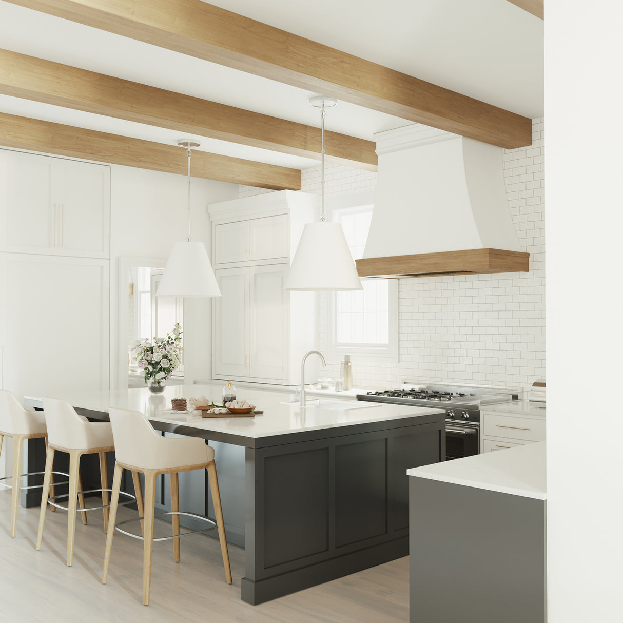 Luca Large 18" Conical Pendant, Polished Nickel