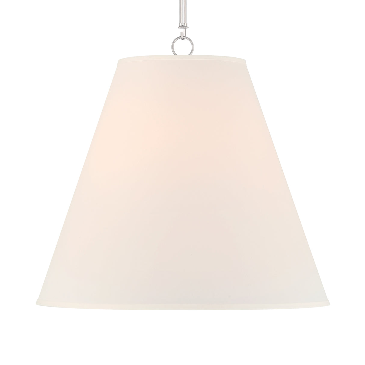 Luca Large 18" Conical Pendant, Polished Nickel