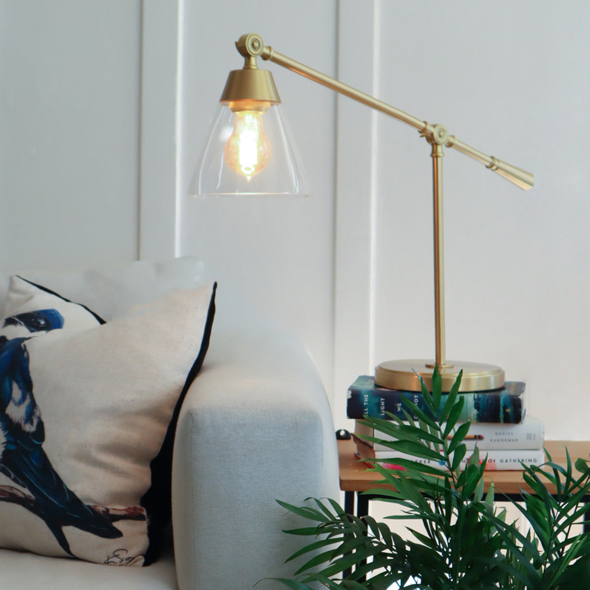 Owen Table Lamp, Satin Brass