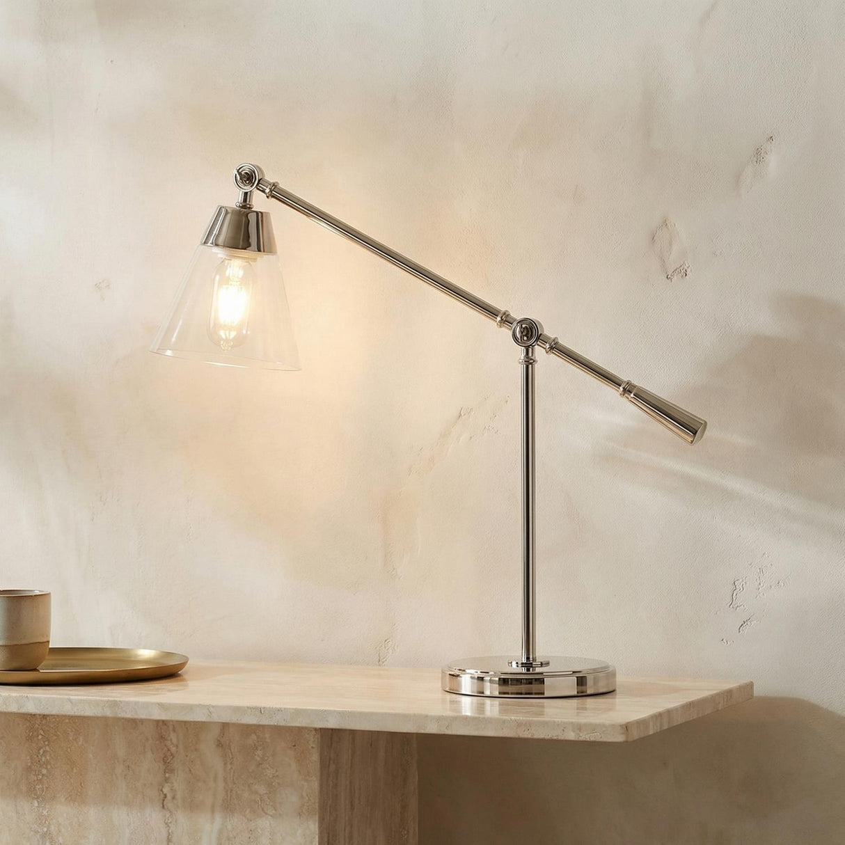 Owen Table Lamp 20", Polished Nickel