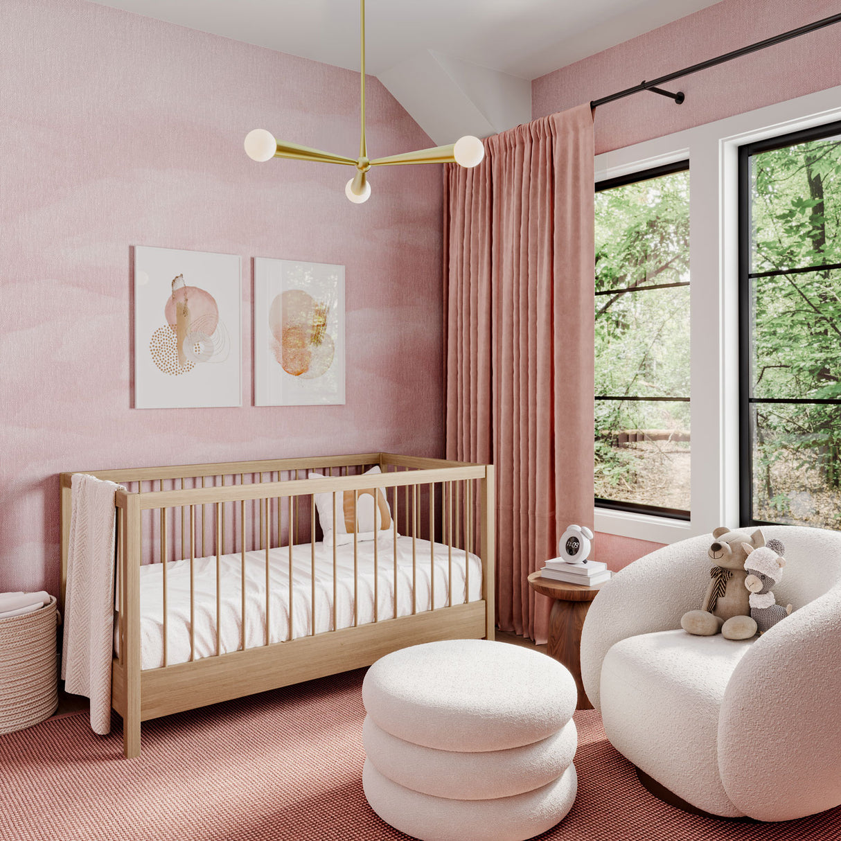 Nova 3 Light Pendant 30", Aged Brass