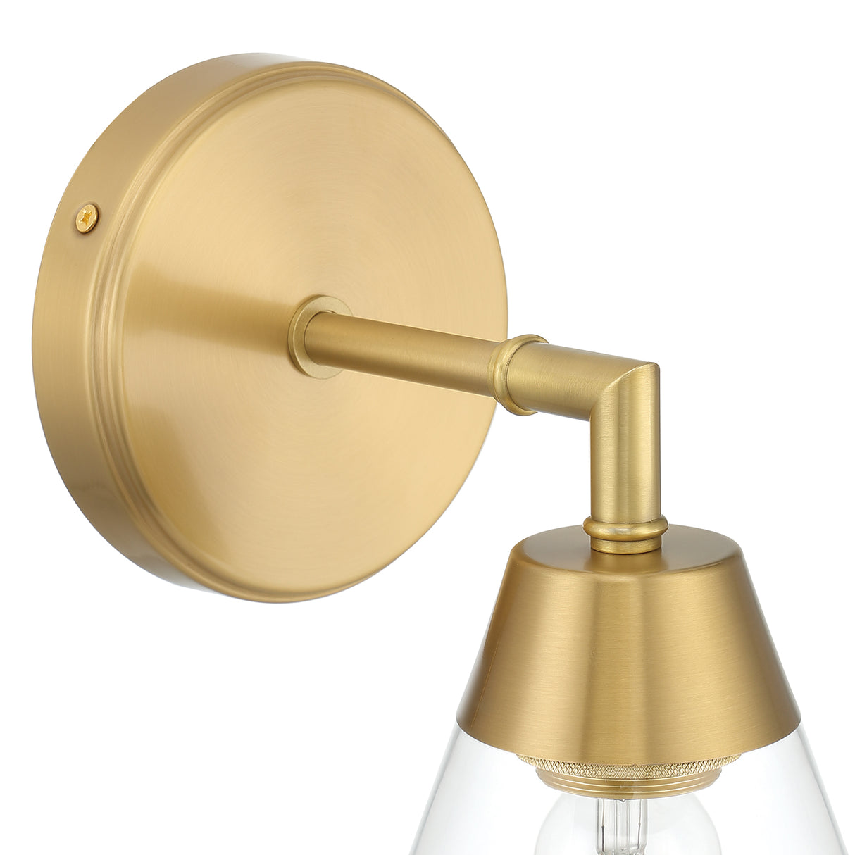 Owen 1 Light Vanity Wall Sconce, Satin Brass