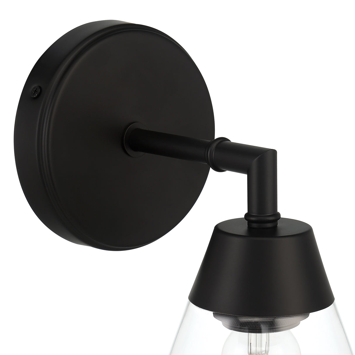 Owen 1 Light Vanity Wall Sconce, Matte Black