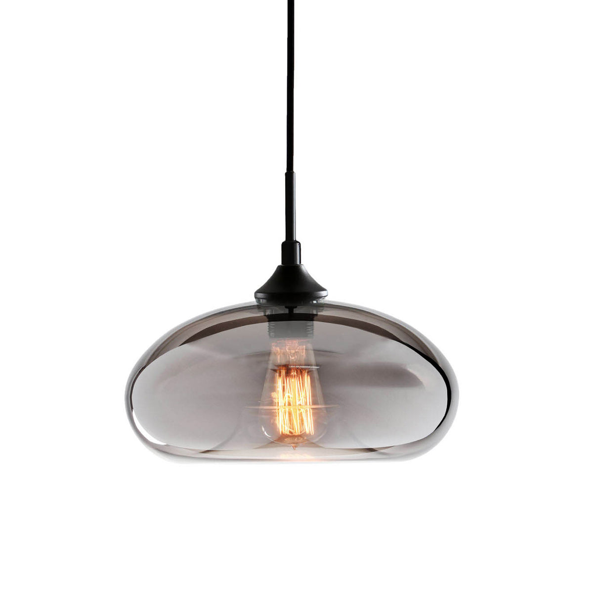 Greenwood Pendant 11" with Mirrored Smoke Glass