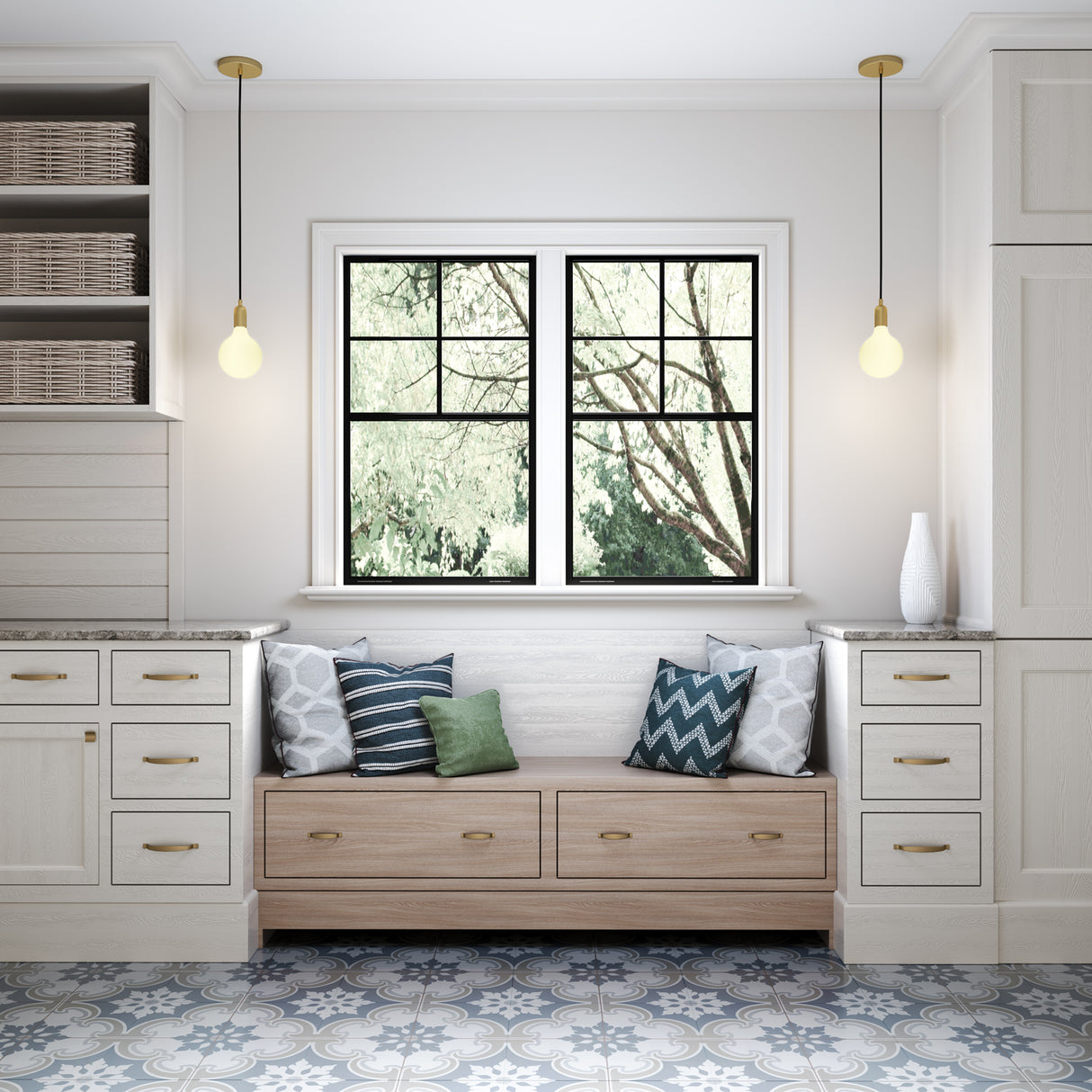 Landon Pendant, Satin Brass