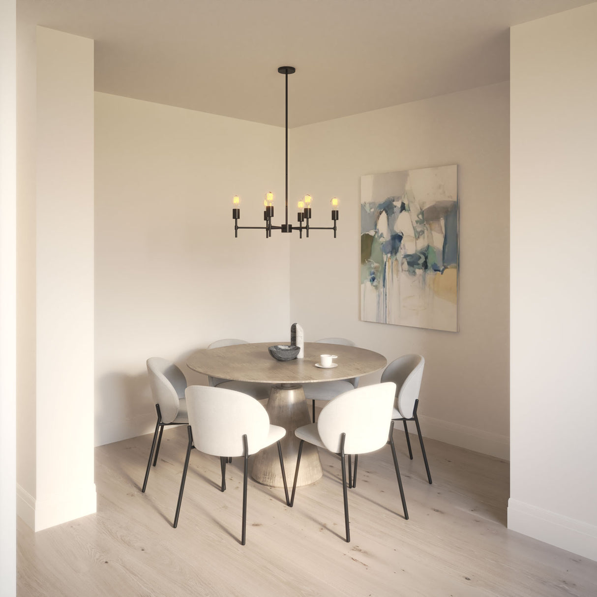 Prospect 6-Light Round Chandelier 26", Matte Black