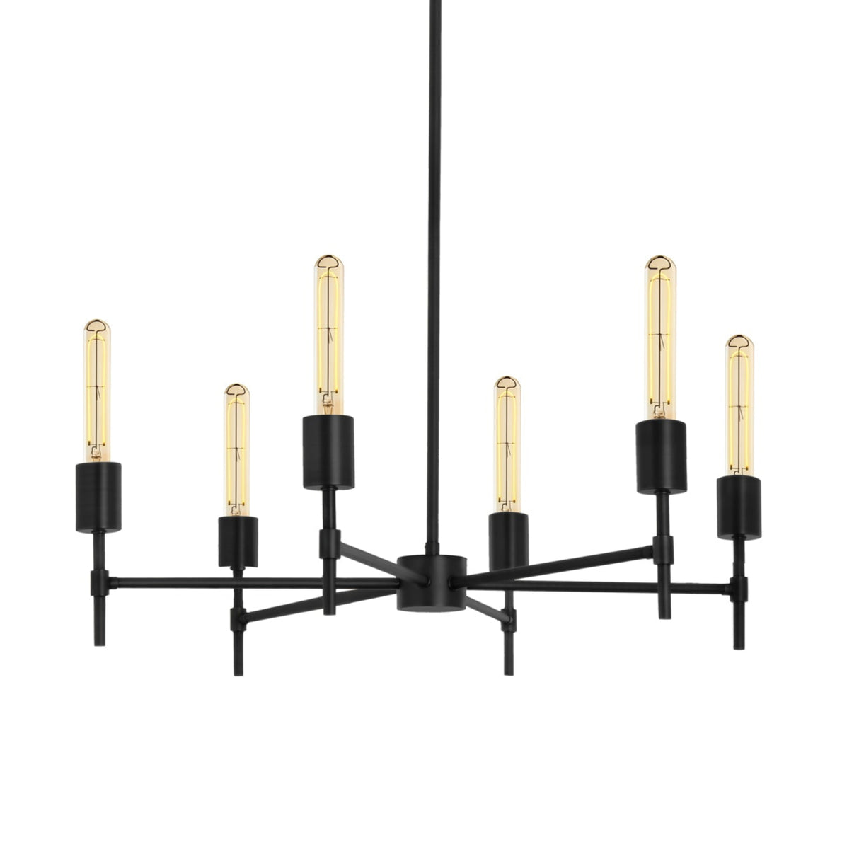 Prospect 6-Light Round Chandelier 26", Matte Black
