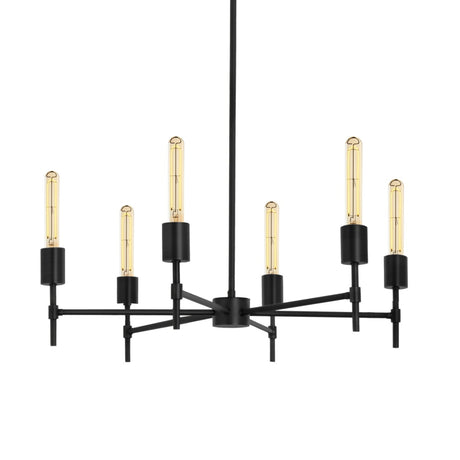 Prospect 6-Light Round Chandelier 26", Matte Black