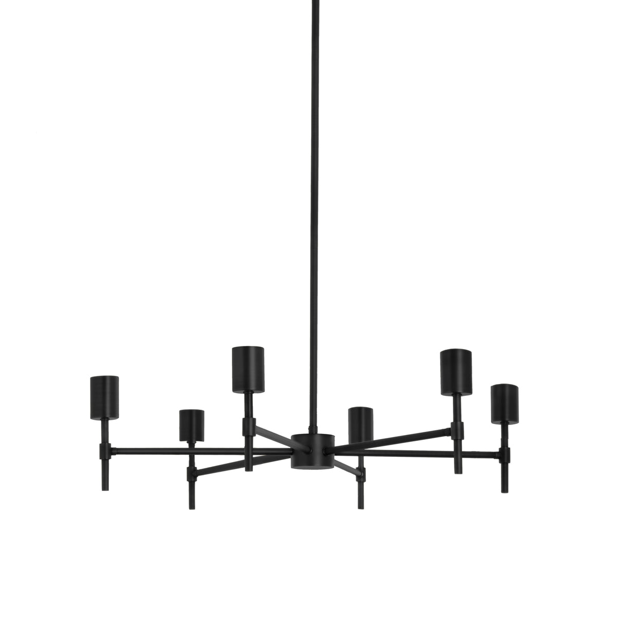 Prospect 6-Light Round Chandelier 26", Matte Black