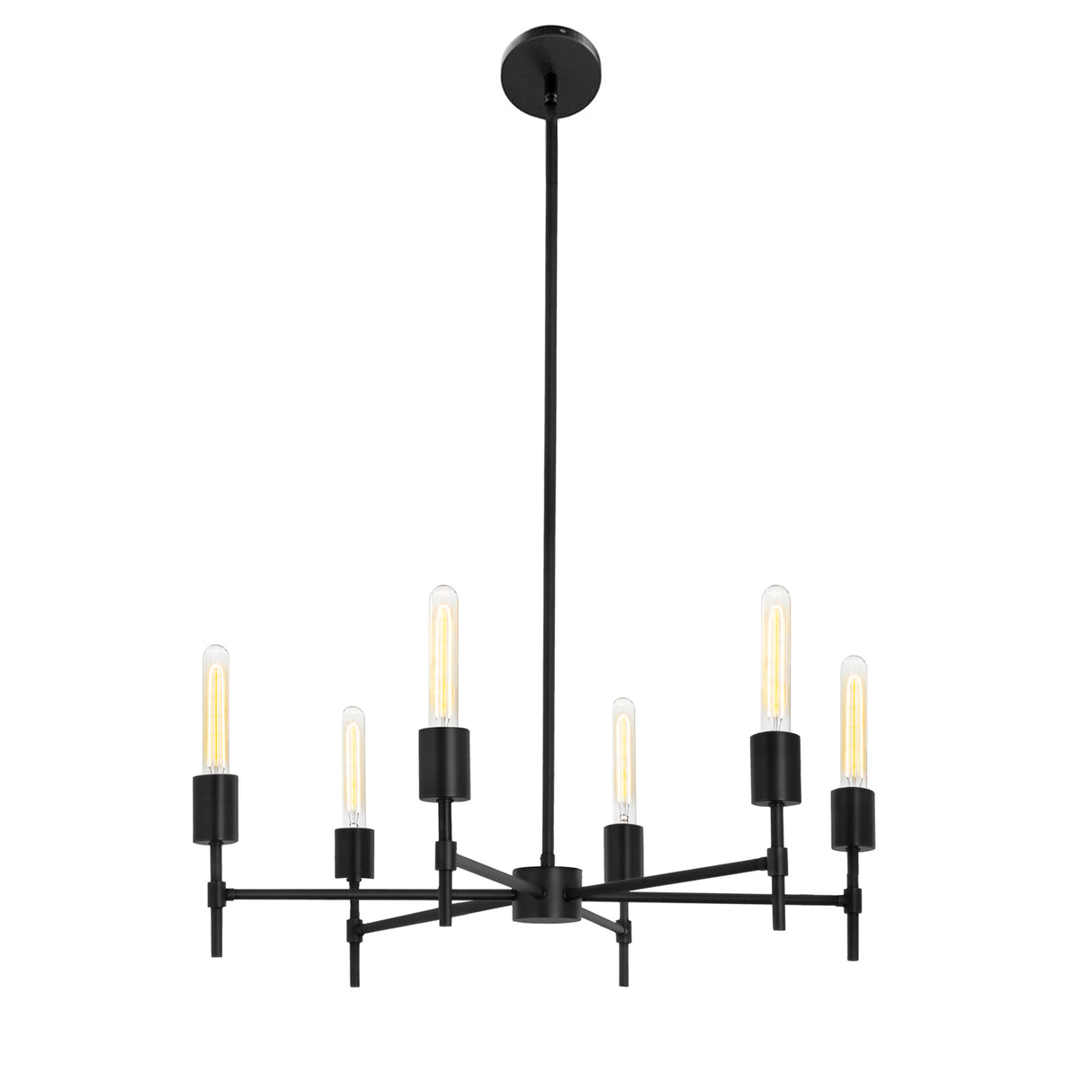 Prospect 6-Light Round Chandelier 26", Matte Black