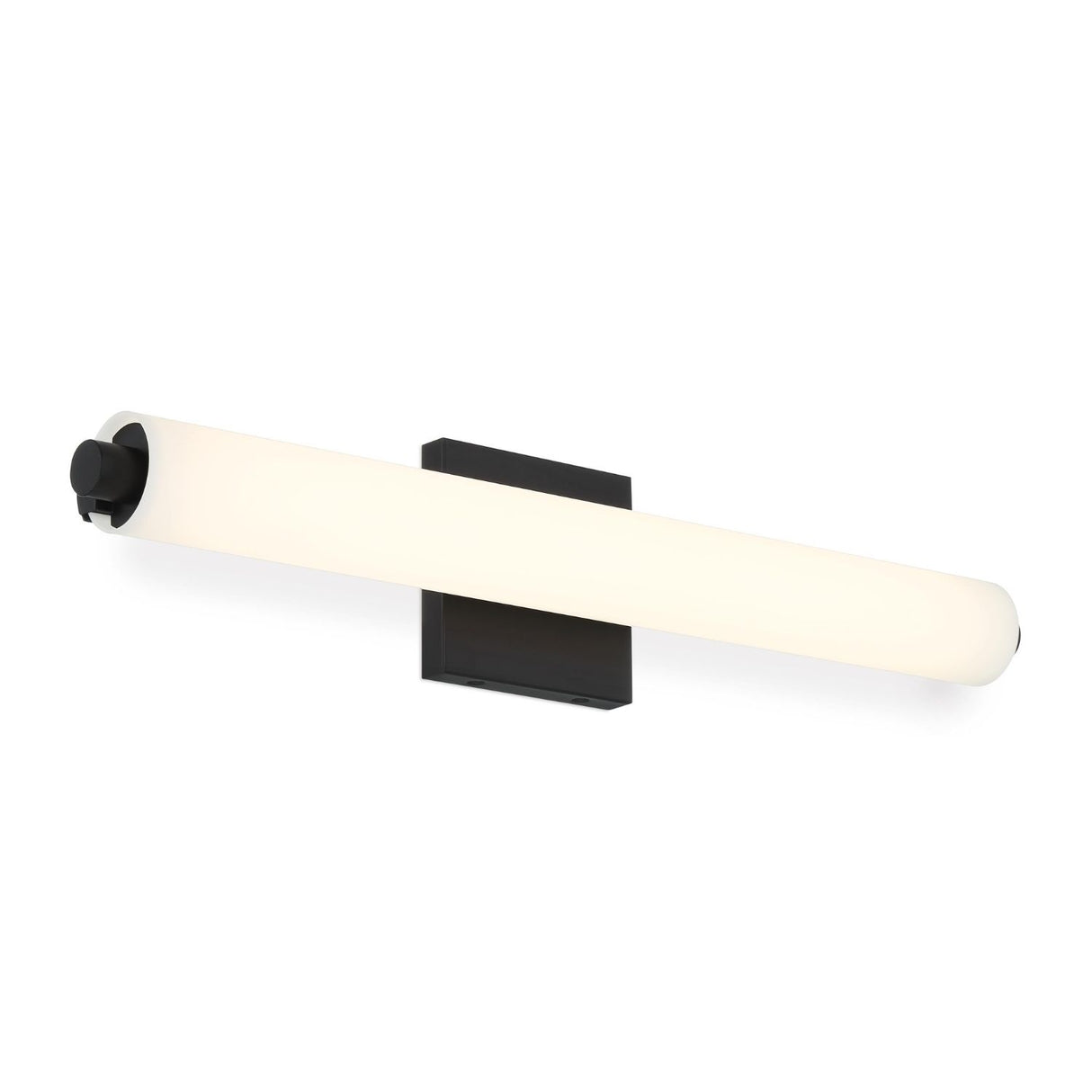 Open Box Ronan 24" Opal Glass LED Vanity Light, Matte Black