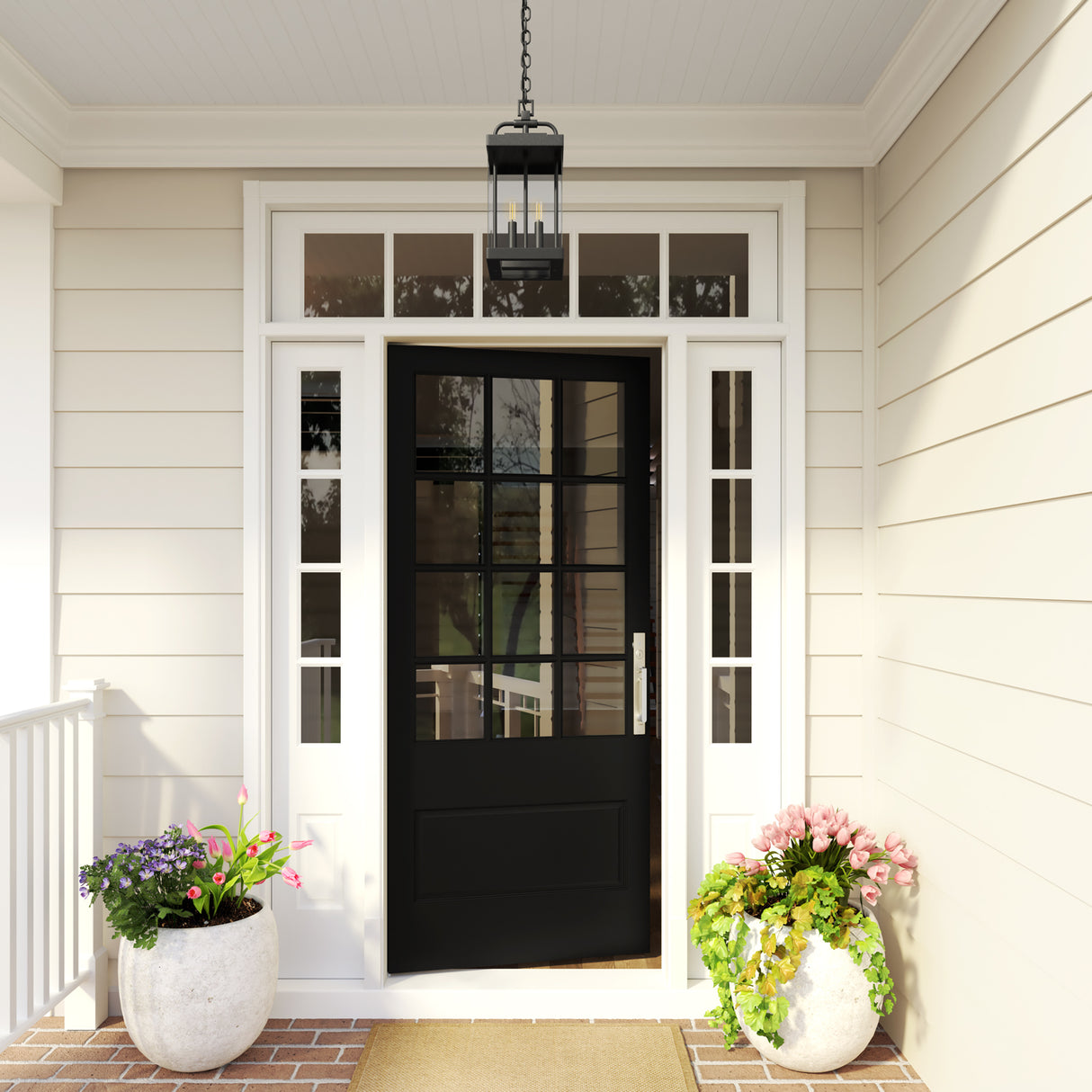 Parker Outdoor Hanging Light, Black