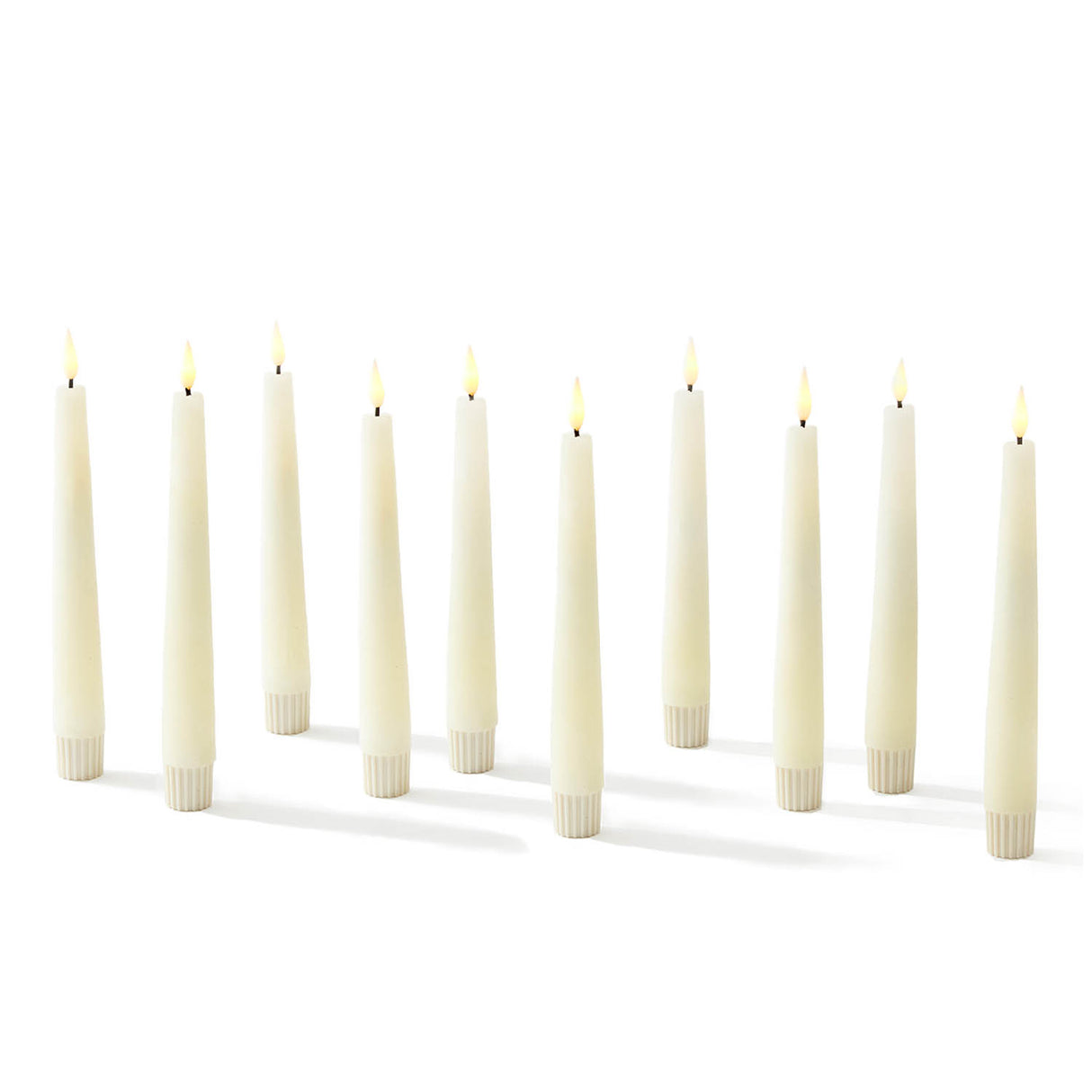 Infinity Wick Ivory 7" Taper Candles Set of 10