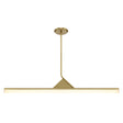 Argo 45" Linear LED Pendant, Satin Brass, Dimmable Integrated LED Light