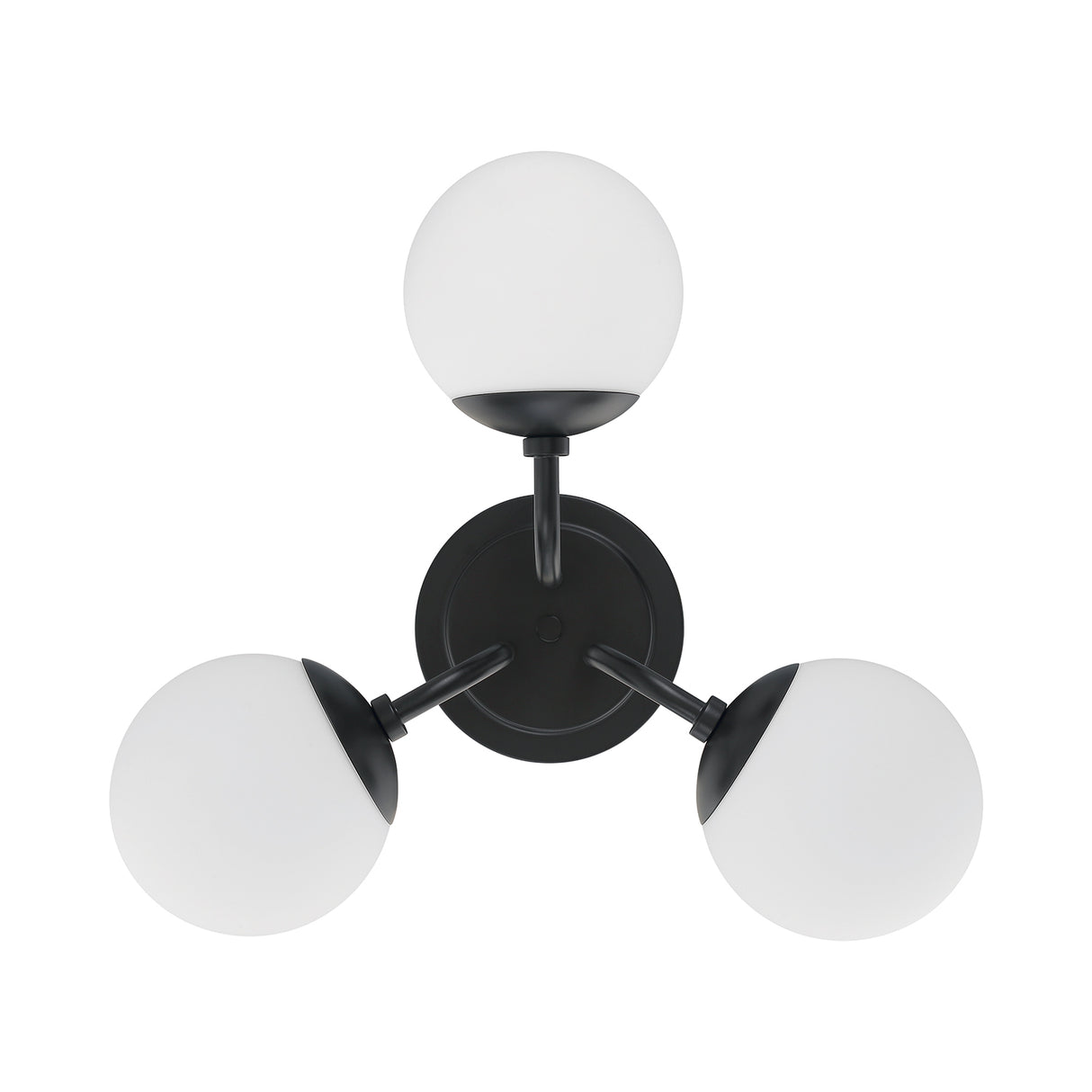 Castell 3 Globe Semi-Flush 20", Matte Black