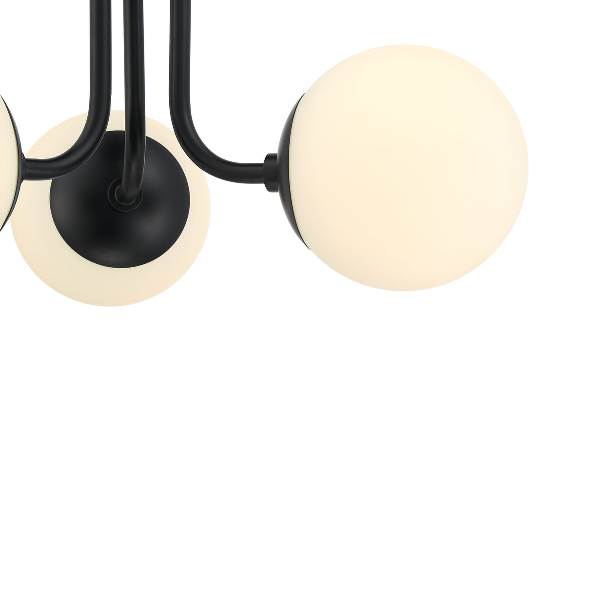 Castell 3 Globe Semi-Flush 20", Matte Black