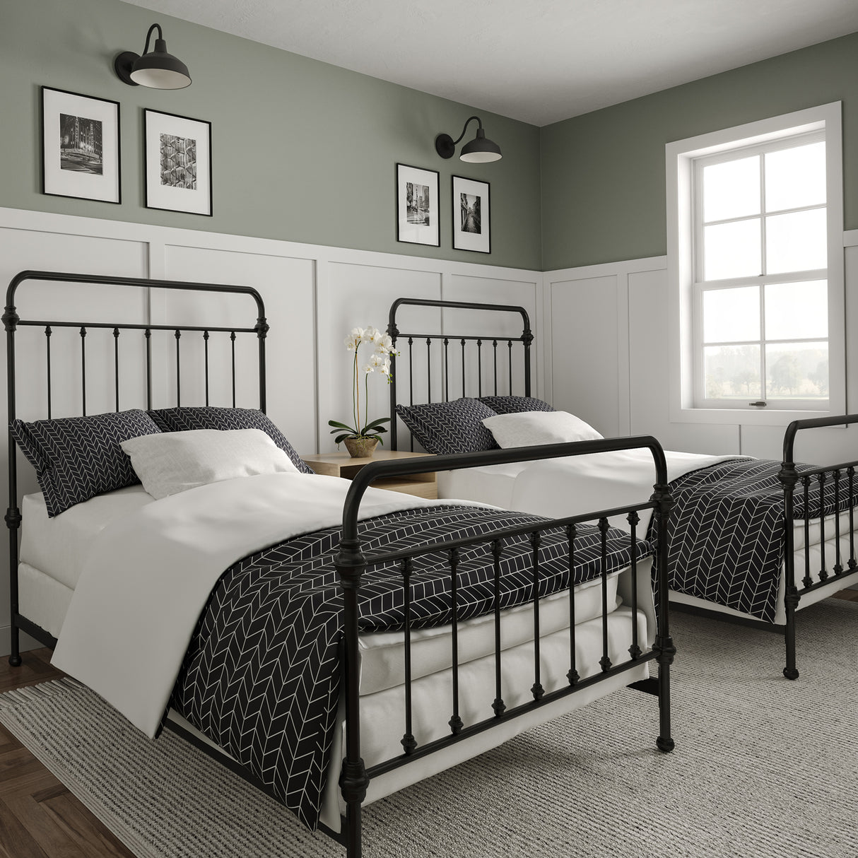 Asher Small Outdoor Wall Light, Black