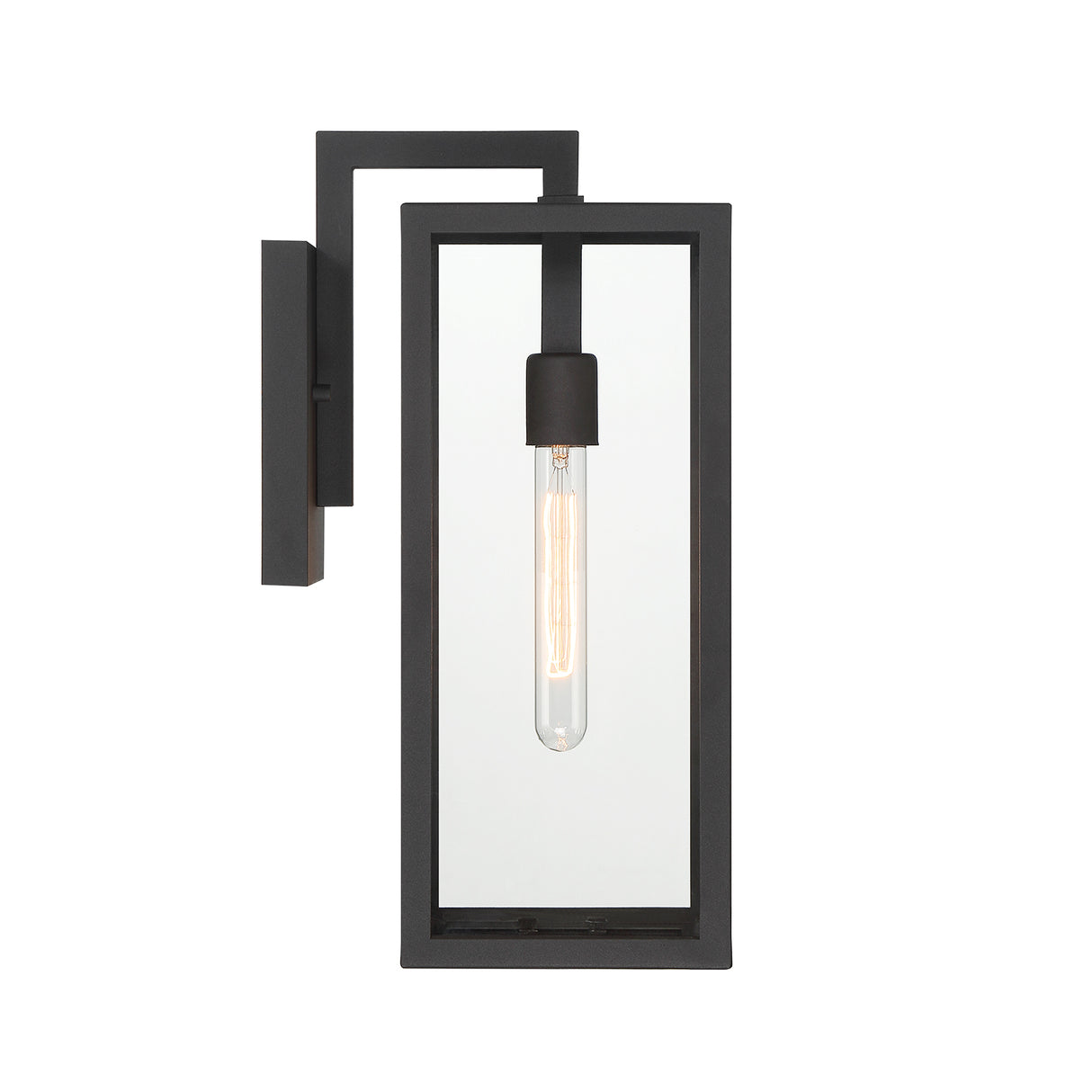 Sam Outdoor Wall Light, Medium 18", Black